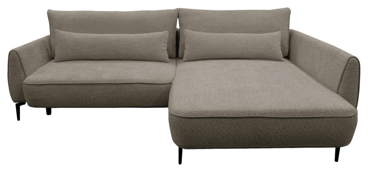 Ecksofa Abriamo Beige 273x204 cm - Beige/Schwarz, Design, Textil (273/204cm) - MID.YOU