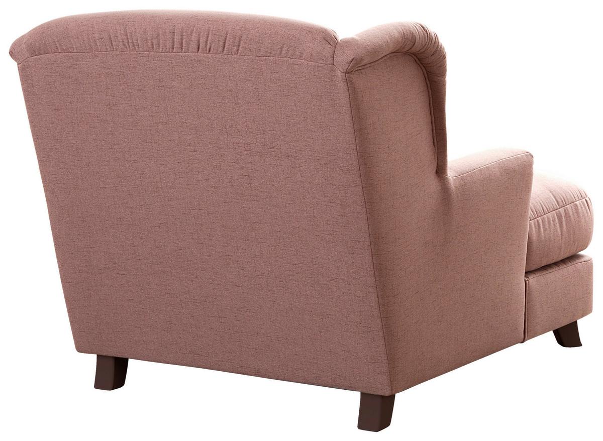 XXXL-Sessel Asado altrosa inkl. Zierkissen, B: 109 cm - Dunkelbraun/Altrosa, MODERN, Textil (109/104/145cm) - Sit & More