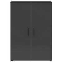 KOMODA MULTISTAURAUM 2DOORS, S588-REG - černá/barvy grafitu, Moderní, kompozitní dřevo/plast (80/115/40cm)