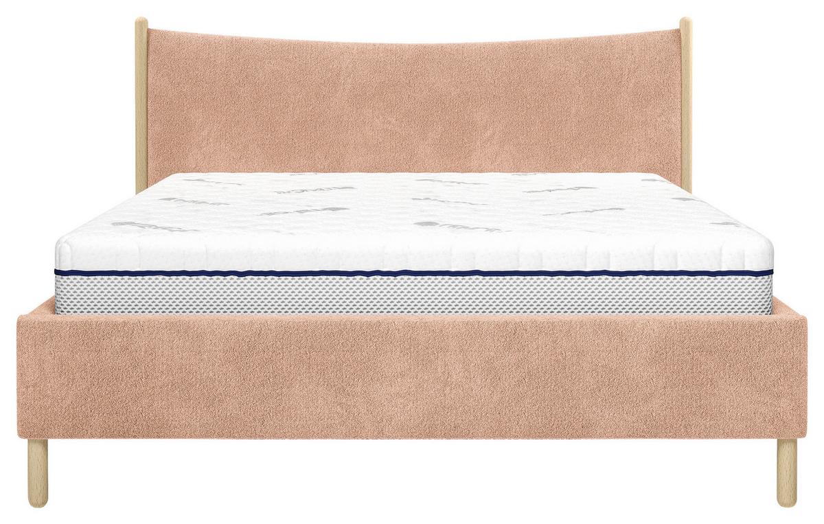 Polsterbett Nature Rostfarben Lf: 180x200 Cm - Rostfarben/Buchefarben, MODERN, Holz/Holzwerkstoff (180/200cm) - MID.YOU