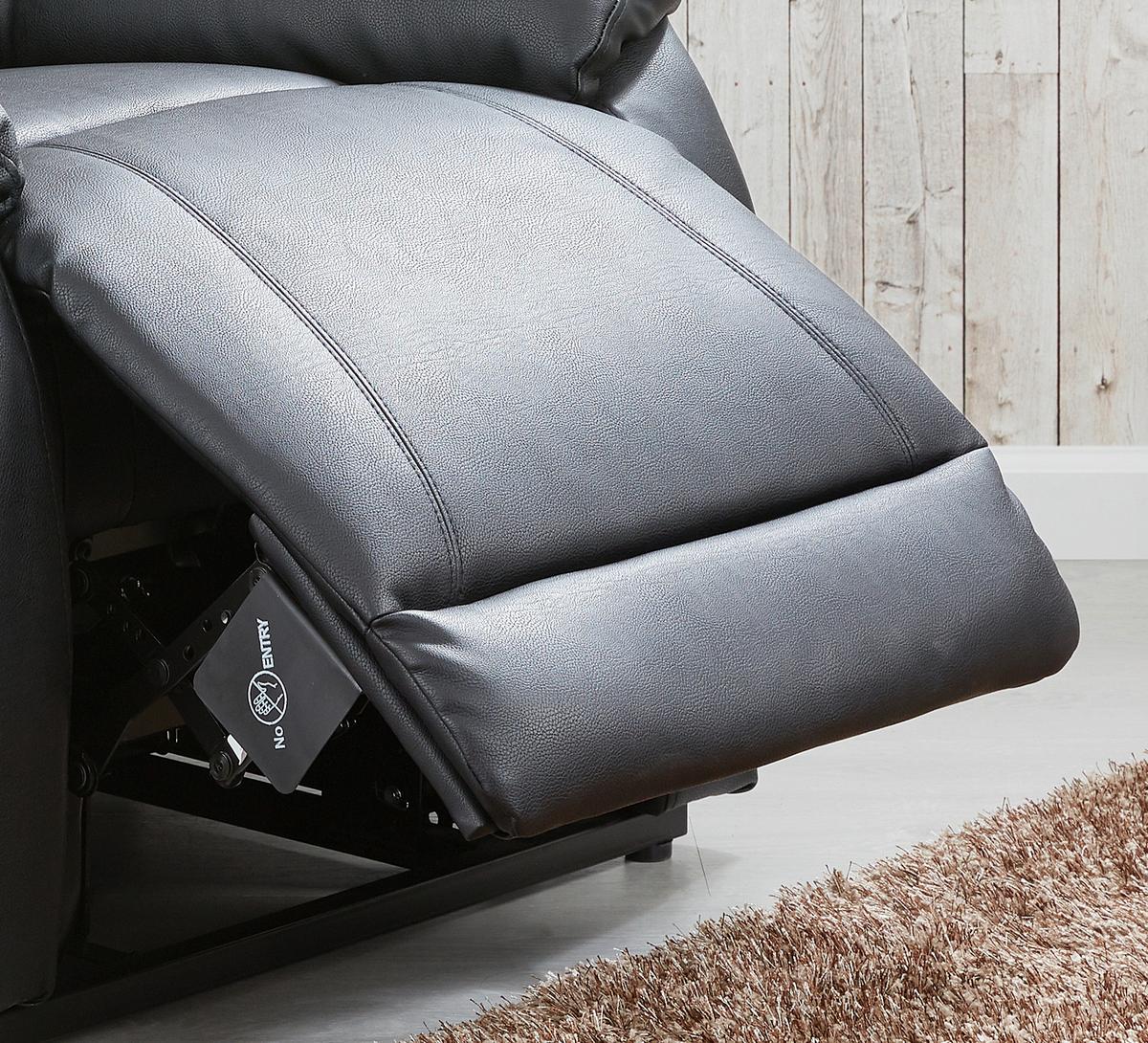 Fernsehsessel Elektrisch Mario Lederlook Schwarz - Schwarz, KONVENTIONELL, Kunststoff/Textil (89/107-79/94-165cm) - James Wood