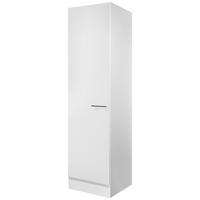 Kuchynská skrinka na riad biela - biela/farba ušľachtilej ocele, Modern, kov/kompozitné drevo (50/200/57cm) - FlexWell