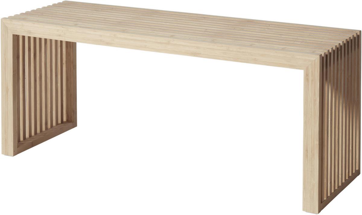 Sitzbank Rib - Naturfarben, KONVENTIONELL, Holz (104/43/35cm) - MID.YOU