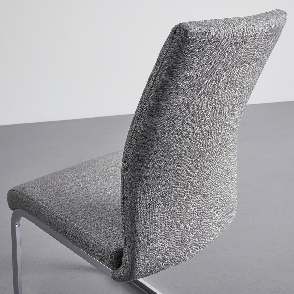 Jídelní židle LENNARD světle šedá - světle šedá/barvy chromu, Moderní, kov/dřevo (42,5/99/45cm) - Bessagi Home