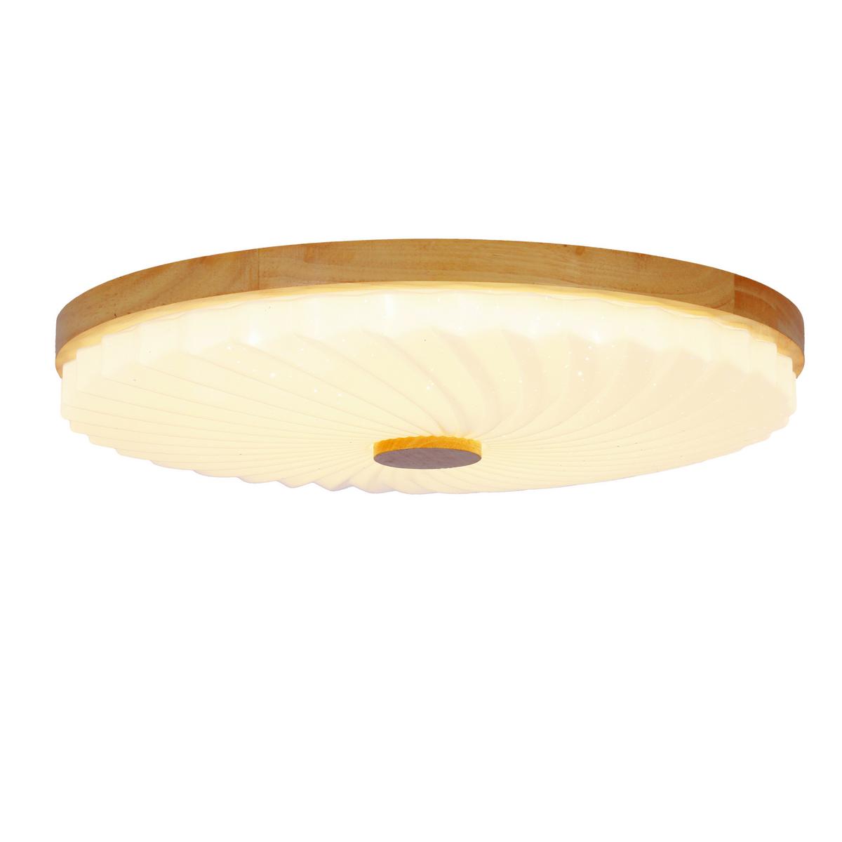 LED-Deckenleuchte 13-24961 Lemo - Eichefarben/Weiß, Natur, Kunststoff/Metall (38/38/6.5cm)