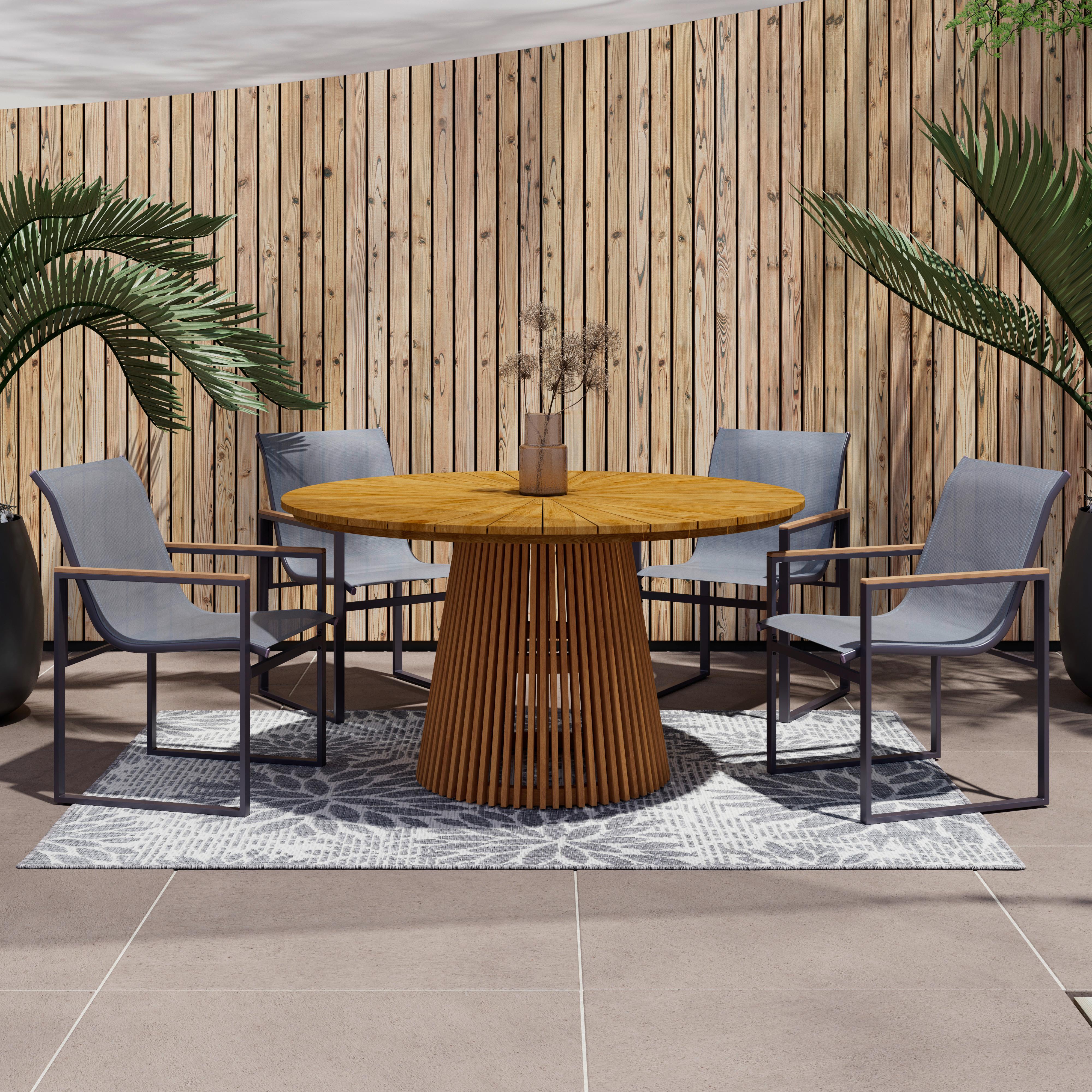 SADA ZAHRADNÍCH KŘESEL MATTEO - šedá/černá, Moderní, kov/textil (56/86/53cm) - Bessagi Garden