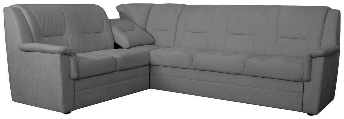 ECKSCHLAFSOFA Rafael, Grau S: 279x224cm - Beige/Schwarz, Trend, Textil (279/224cm)