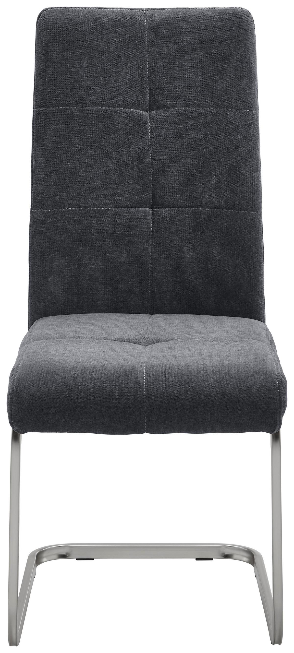 Židle Lucie - šedá/barvy chromu, Moderní, kov/dřevo (42,5/98/45cm) - Modern Living