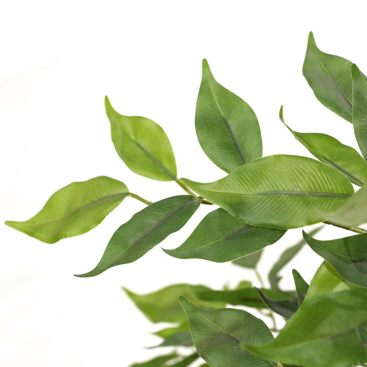 Kunstpflanze Ficus I - Schwarz/Braun, Basics, Kunststoff (70/120/70cm) - MID.YOU
