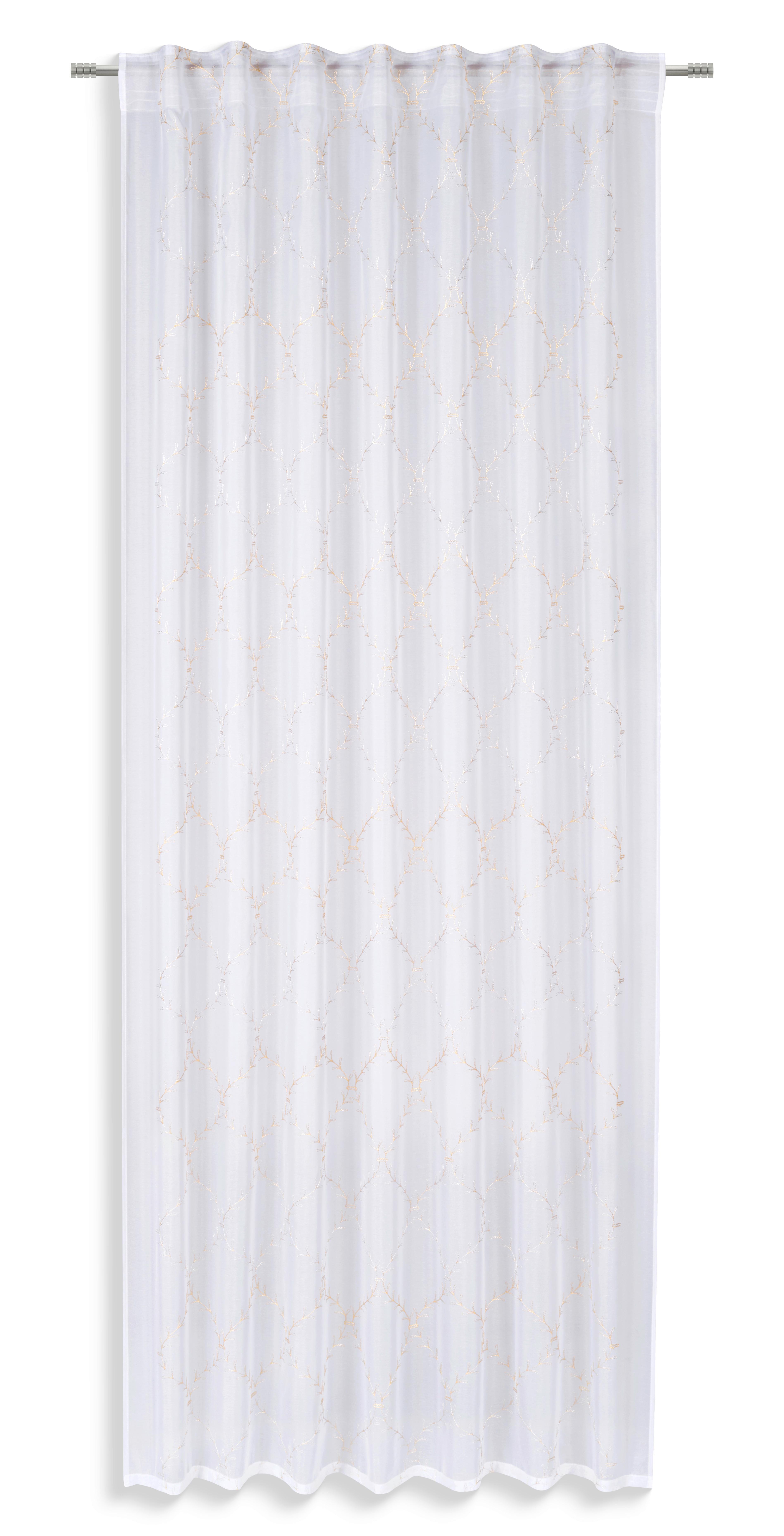 Fertigvorhang Beatrix - Weiß, MODERN, Textil (140/245cm) - Luca Bessoni