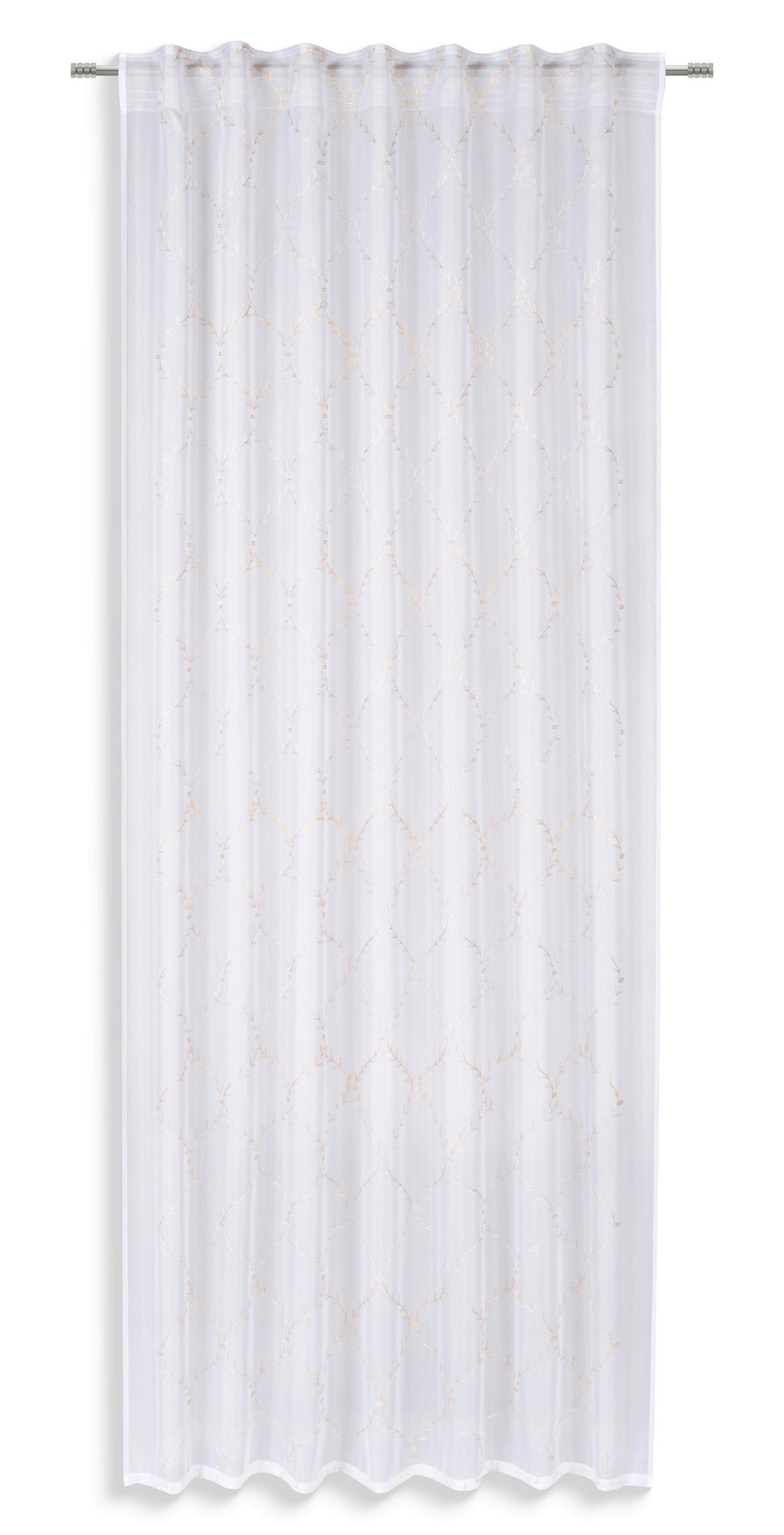 Fertigvorhang Beatrix - Weiß, MODERN, Textil (140/245cm) - Luca Bessoni