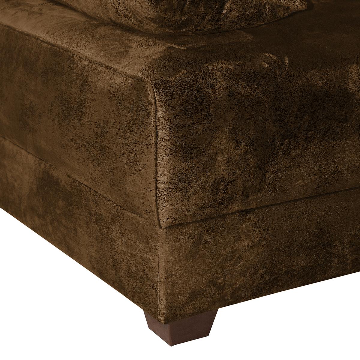 Schlafsofa Dingo, Braun B: 202 cm - Dunkelbraun/Braun, Design, Textil (202/85/110cm) - MID.YOU