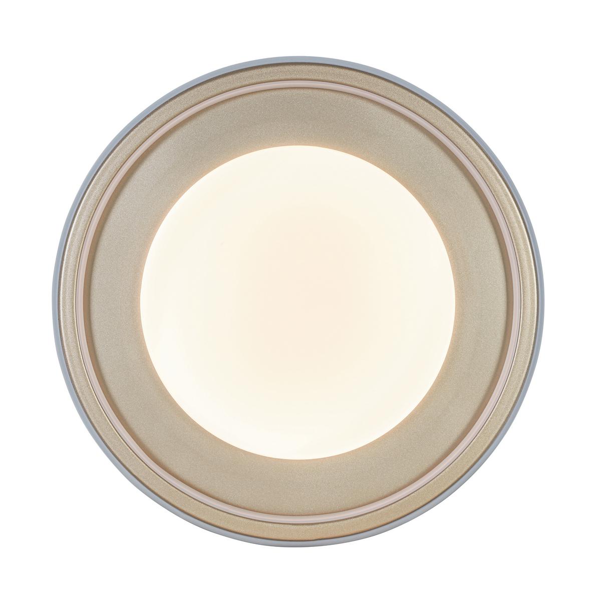 LED-Deckenleuchte Charlin - Champagner/Weiß, Basics, Kunststoff/Metall (40/7cm) - Luca Bessoni