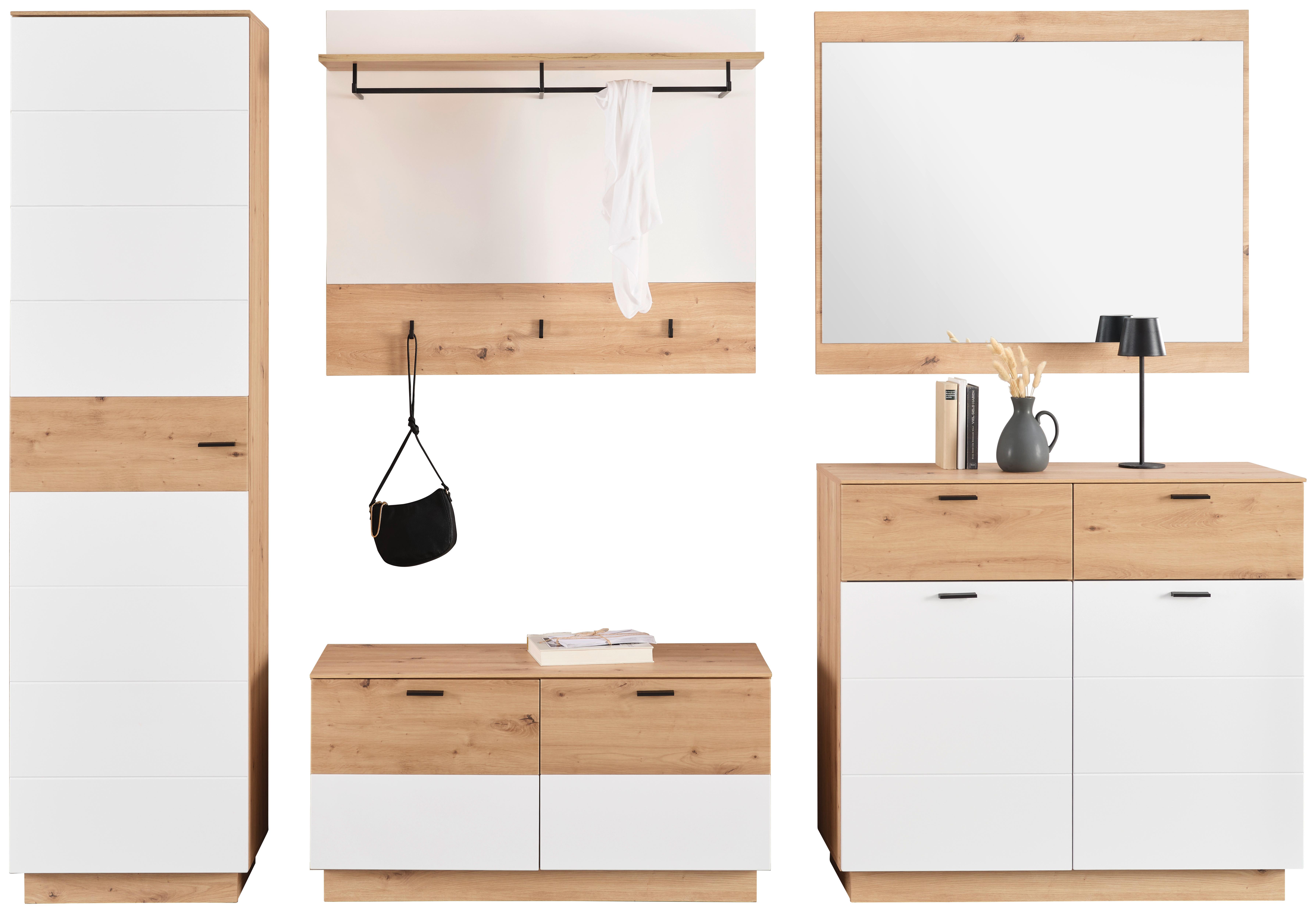 Garderobe Tonale 1, B: 269 cm Artisan Eiche Dekor/Alpinweiss - Weiß/Eiche Artisan, KONVENTIONELL, Holzwerkstoff (269/207,4/40cm)