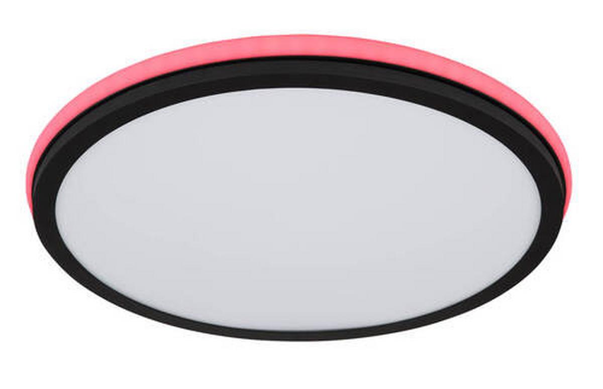 LED-Deckenleuchte 41391-40r - Opal/Schwarz, Design, Kunststoff/Metall (45/7cm) - Globo