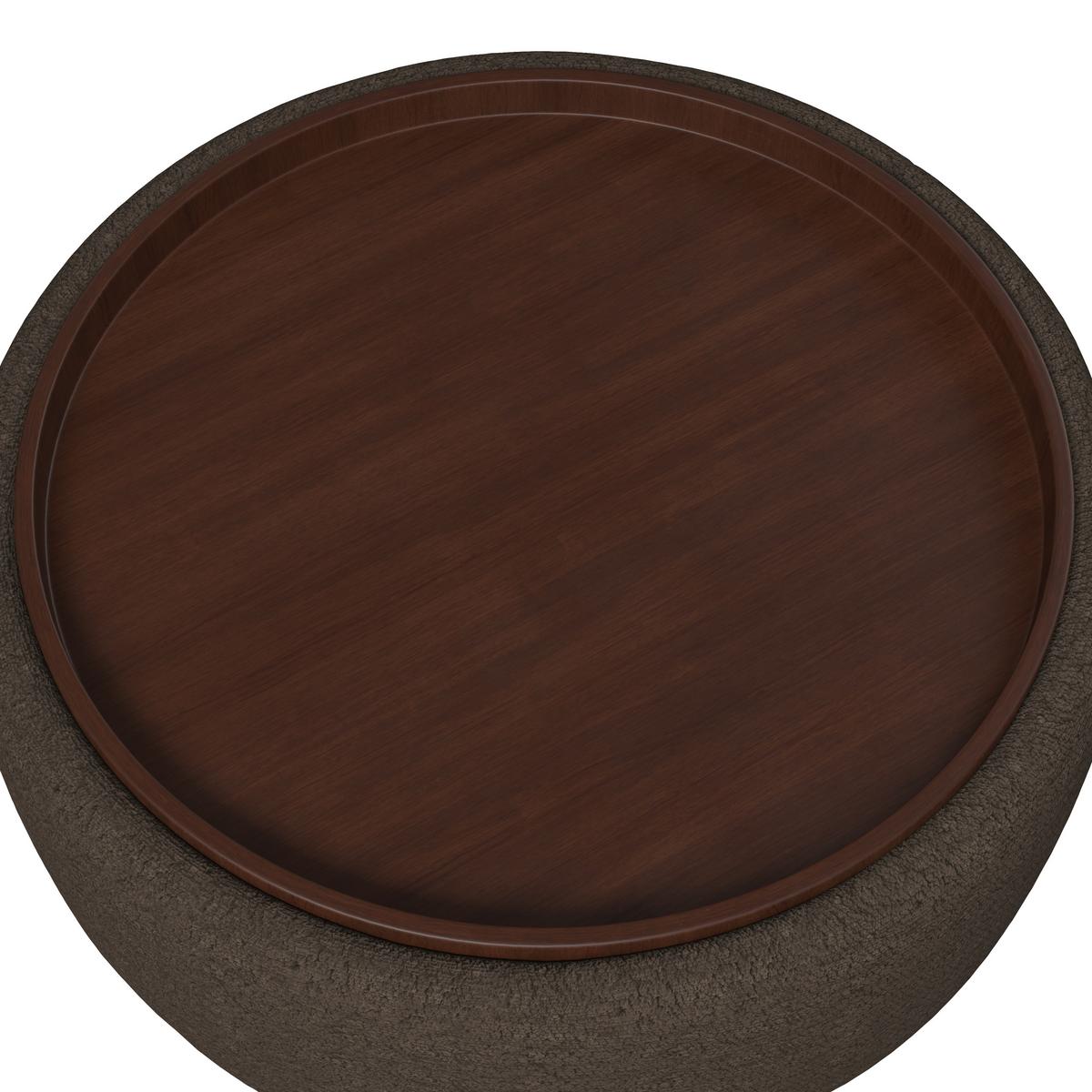 Konferenční stolek KIRA ženilka hnědá/ ořech - černá/hnědá, Moderní, dřevo/textil (86/43/86cm) - Bessagi Home