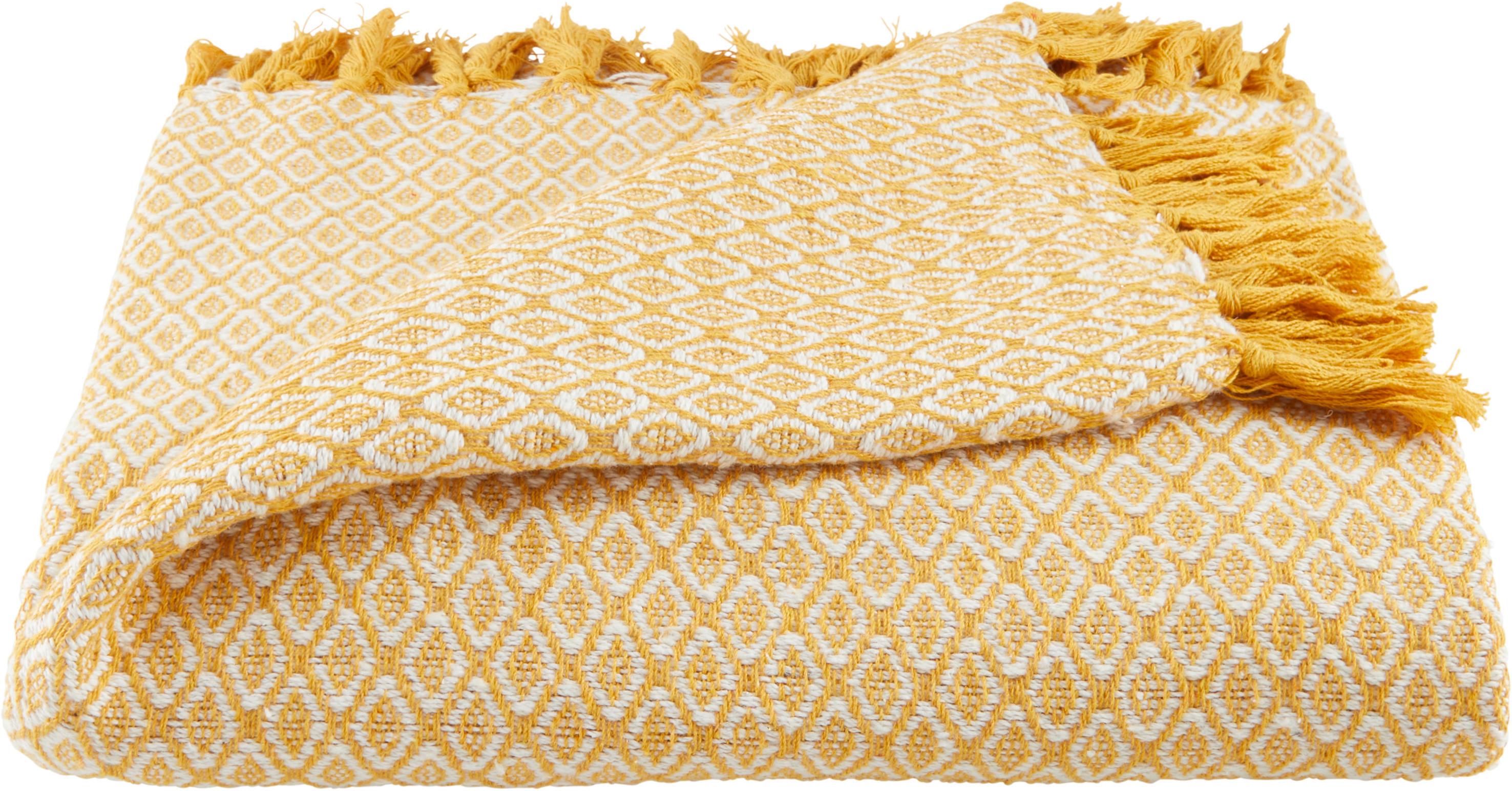 Tagesdecke Ines 140x210 cm Senf, Baumwolle