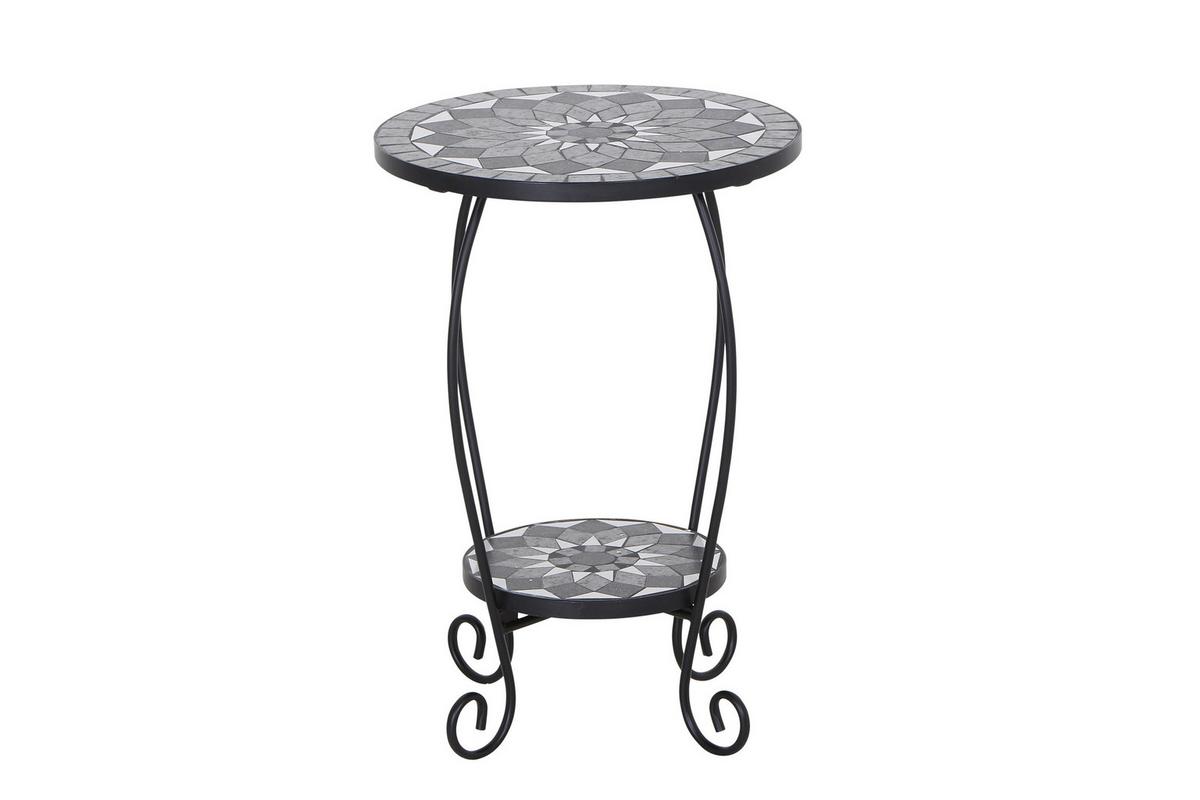 Blumenständer J53794 - Schwarz, KONVENTIONELL, Keramik/Metall (41/41/59cm) - Siena Garden