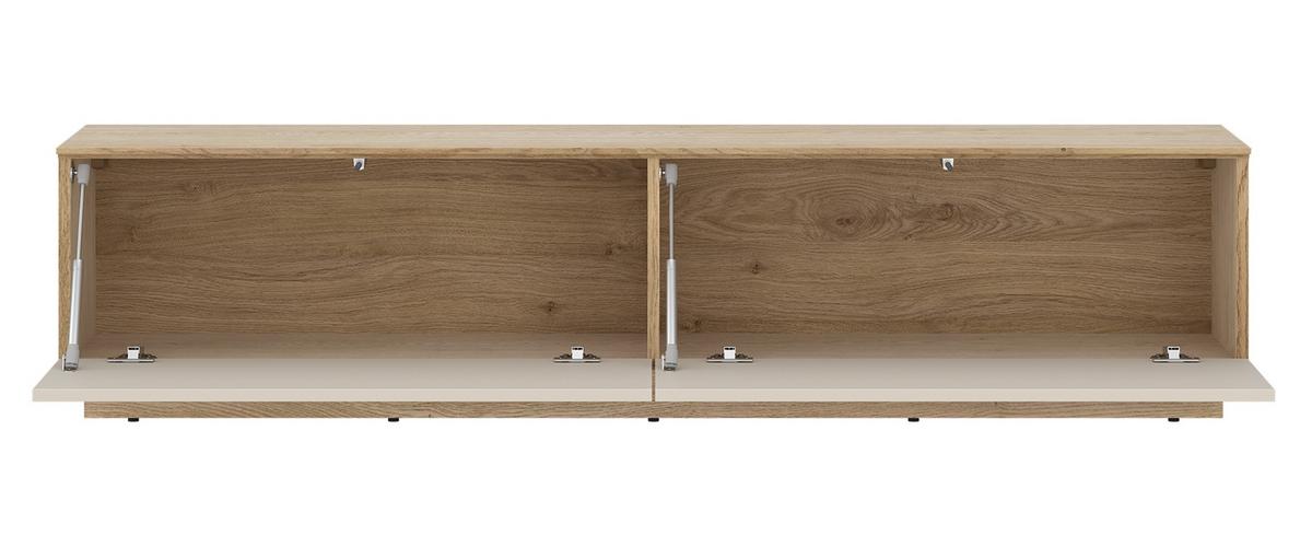 Lowboard Puento Eichefarben/Kaschmir B:160cm - Kaschmir/Eichefarben, Design, Holzwerkstoff (160/37,6/35cm) - Livetastic