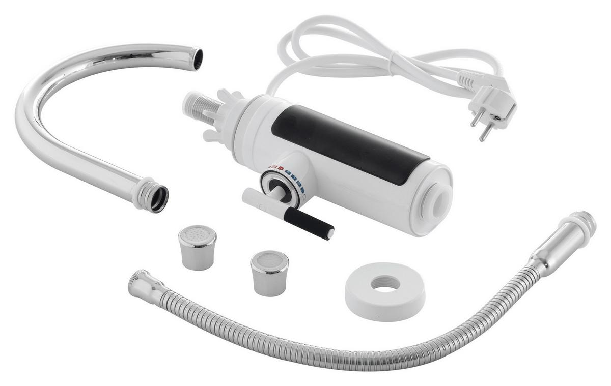 KÜCHENARMATUR 3600W, Warm- und Kaltwasser - Chromfarben/Weiß, Basics, Kunststoff (36,5/15/6,5cm) - EASYMAXX