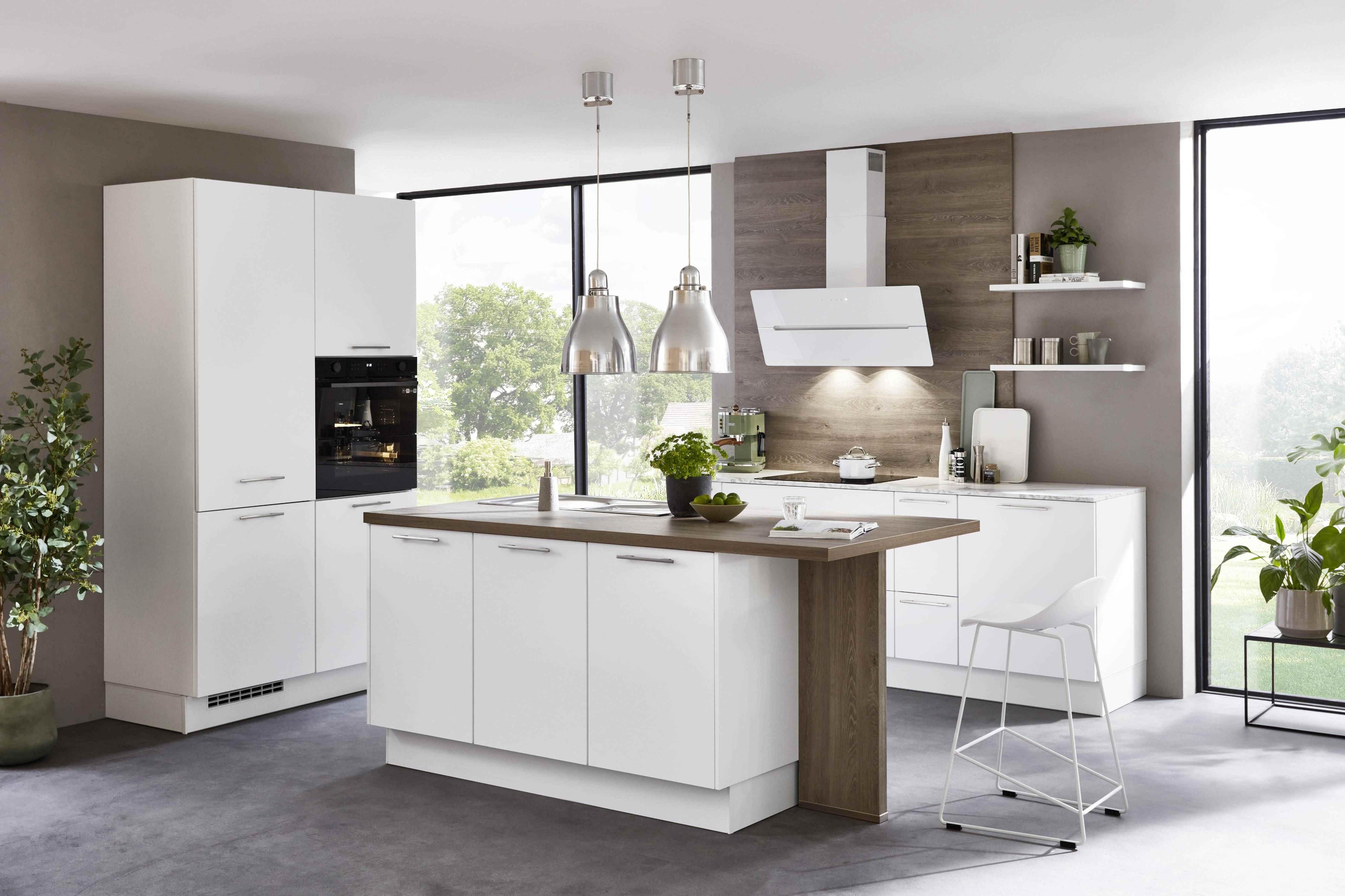 Einbauküche Eastbourne Frei Planbare Einbauküche - Weiß, MODERN, Holzwerkstoff - Vertico