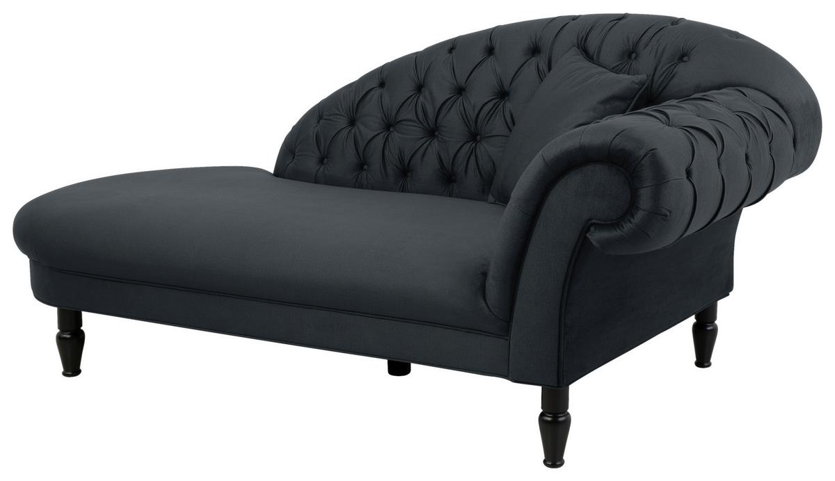 Récamiere Cupido, Anthrazit B: 103 Cm - Anthrazit/Schwarz, Design, Textil (103/91/216cm) - MID.YOU