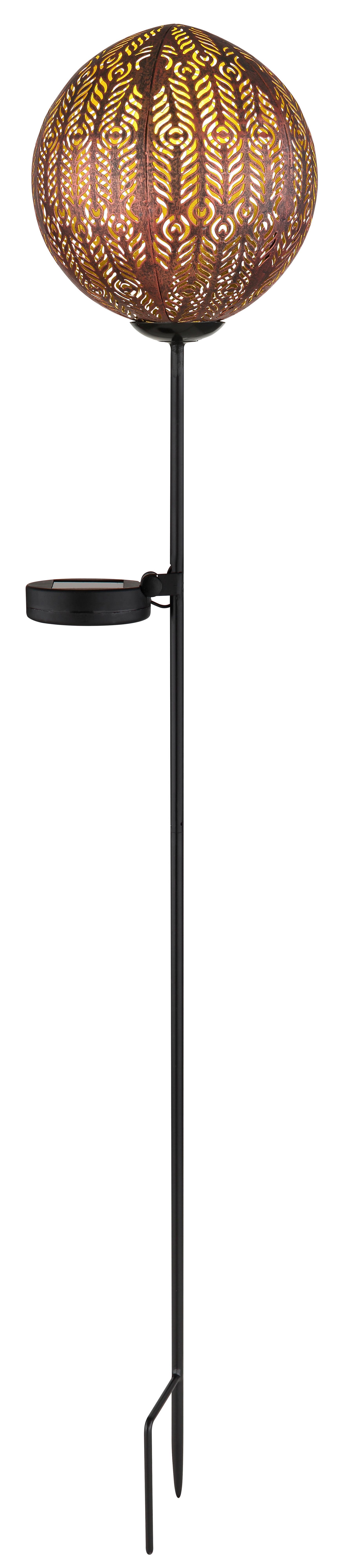 Solarleuchte 36560 - Schwarz/Kupferfarben, Basics, Kunststoff/Metall (15,5/90cm) - Globo