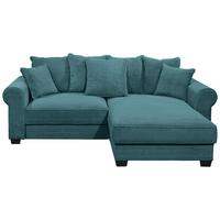 Ecksofa Maureen Azurblau S: 255x185 Cm - Azurblau/Schwarz, KONVENTIONELL, Textil (255/185cm) - MID.YOU