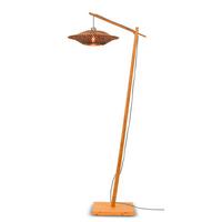 Stehleuchte Bali/f/ad/n/4412/bn - Schwarz/Naturfarben, Trend, Holz (44/176cm) - Good & Mojo