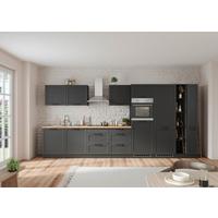 Küchenzeile Meran mit Geräten B: 420 cm Grau/Eiche Dekor - Eiche Wotan/Grau, LIFESTYLE, Holzwerkstoff (420cm) - Held