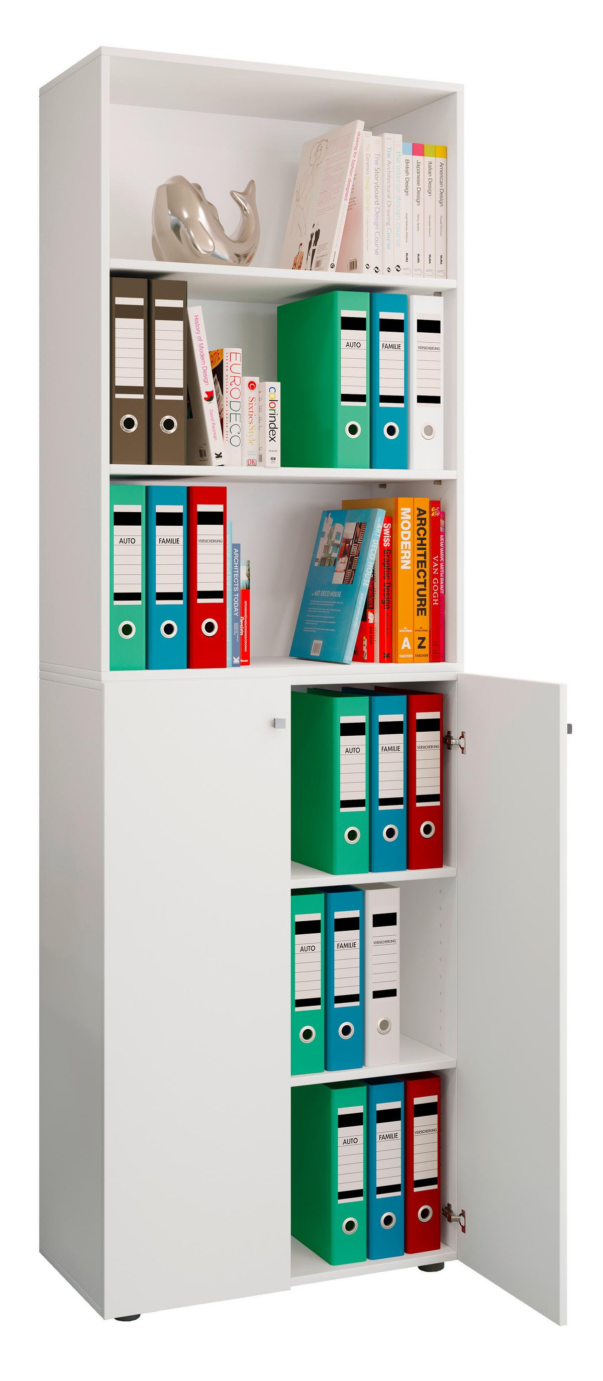 Aktenschrank Lona Weiß B: 70 cm - Weiß, Design, Holzwerkstoff (70/220/39cm) - MID.YOU