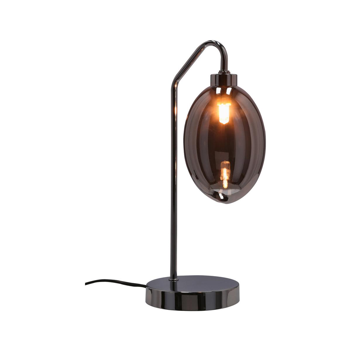 Tischleuchte 50501224 Lukka - Chromfarben/Edelstahlfarben, Design, Glas/Metall (13/16/36cm)