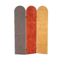 Paraván DIDI samet - šedá/hnědá, Konvenční, dřevo/textil (120/170/2cm) - Mömax