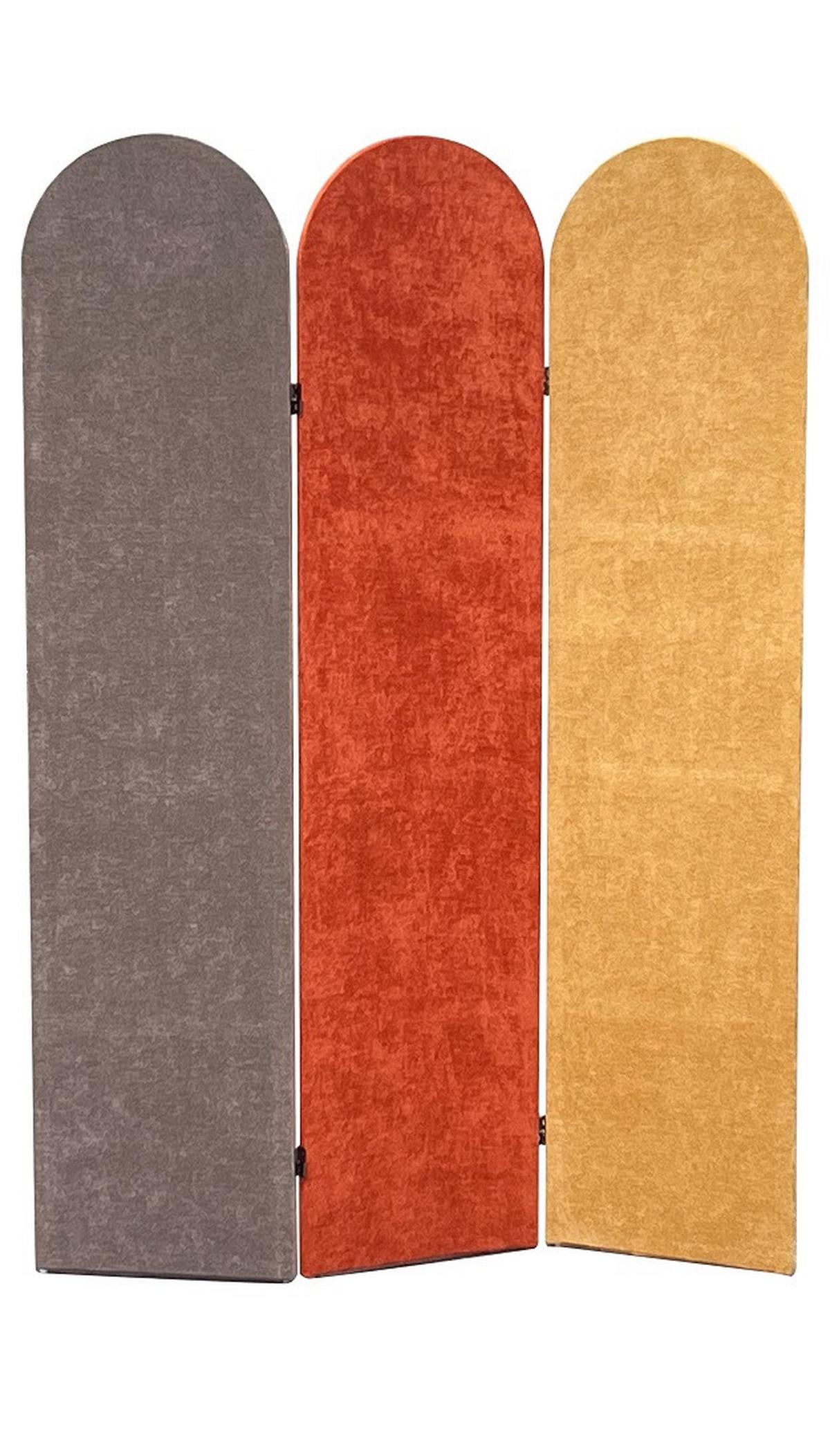 Paraván DIDI samet - šedá/hnědá, Konvenční, dřevo/textil (120/170/2cm) - Mömax