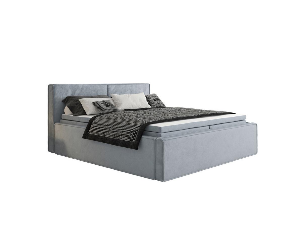 Boxbett Zako 4 Grau LF: 180x200cm - Grau, MODERN, Textil (180/200cm) - MID.YOU