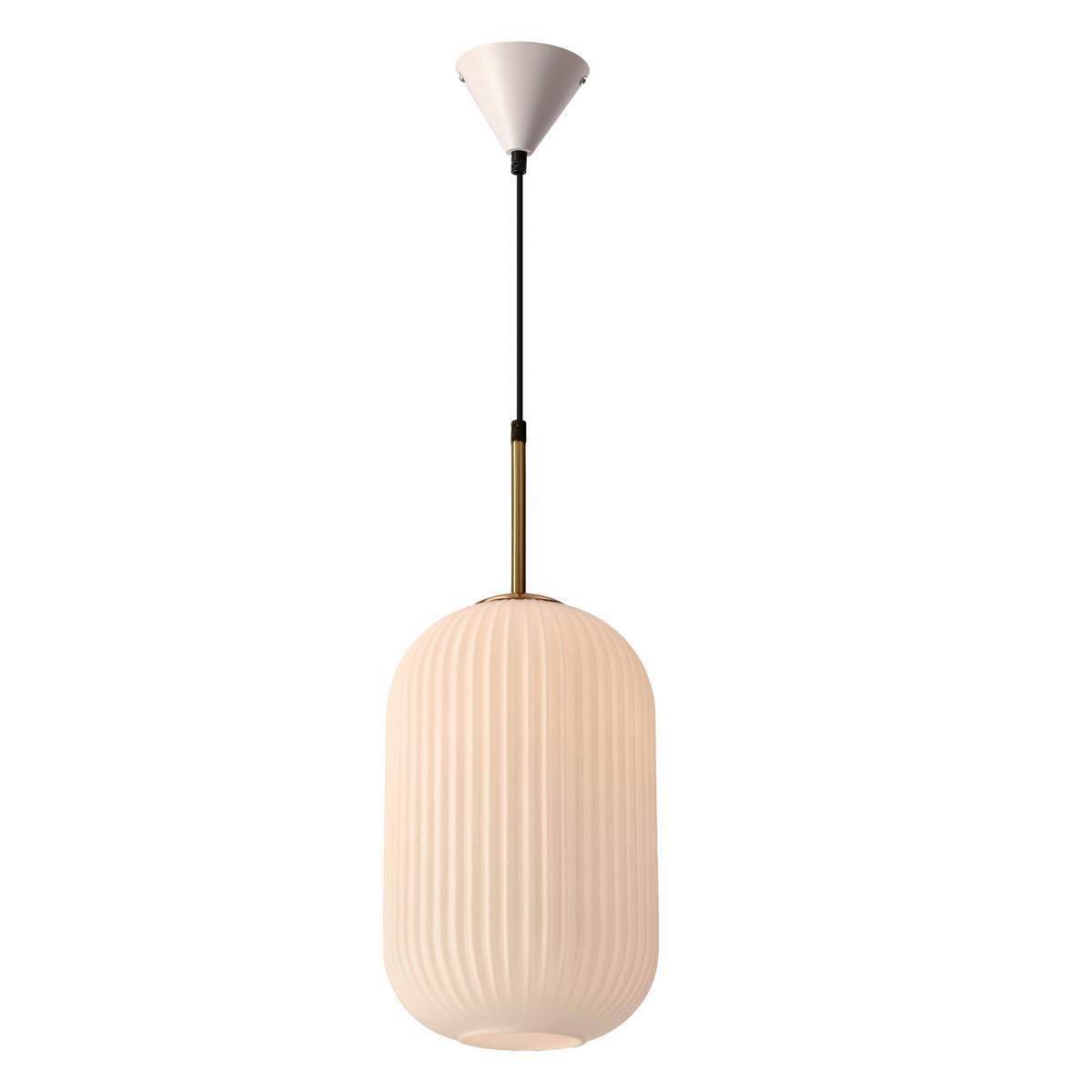 Pendelleuchte 31-35455 Cresto - Goldfarben/Weiß, KONVENTIONELL, Metall (20/20/115cm)