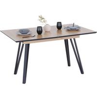 Ausziehtisch Vicky 140 Az Giga-S - Schwarz, KONVENTIONELL, Holzwerkstoff/Metall (140/75/90cm)