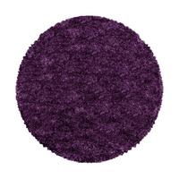 Hochflor Teppich Lila Fluffy Rund Ø 200 cm - Lila, Basics, Textil (200cm)