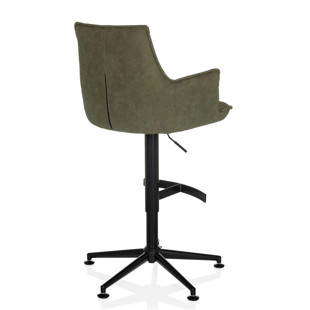 Barhocker Soalo Life High Grün B: 55 Cm - Schwarz/Grün, MODERN, Kunststoff/Textil (55/93/56cm) - MID.YOU