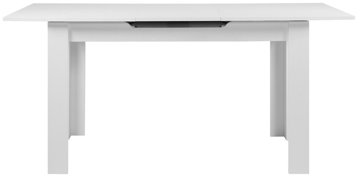 Esstisch Birmingham 80a - Weiß, MODERN, Holzwerkstoff (125-165/80/75cm) - MID.YOU