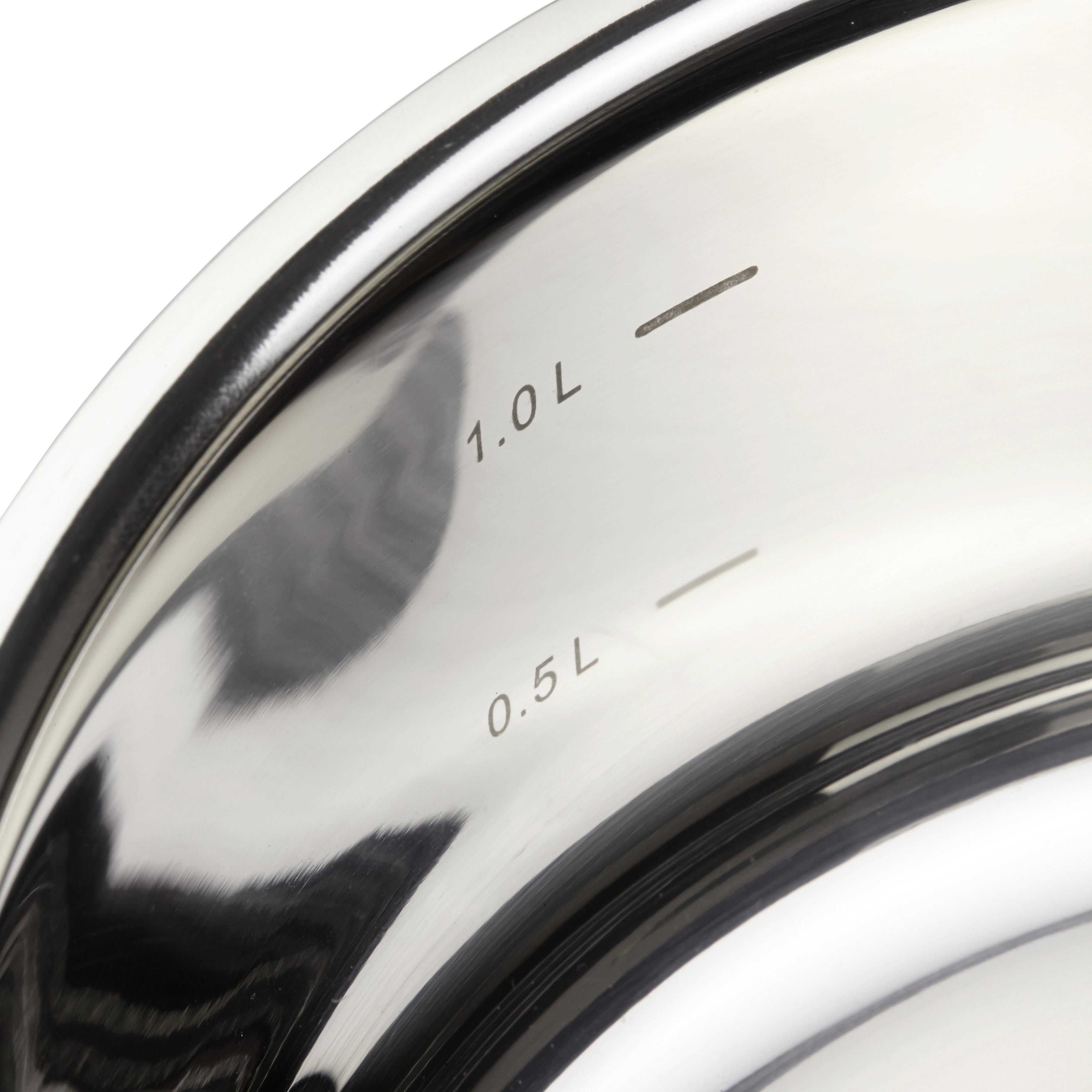 Luca Bessoni Stielkasserole Antonia 1,25 L Edelstahl, für Alle Herdarten