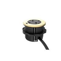 STECKDOSENELEMENT SOLO GOLD - Goldfarben, LIFESTYLE, Kunststoff/Metall (6,9cm)