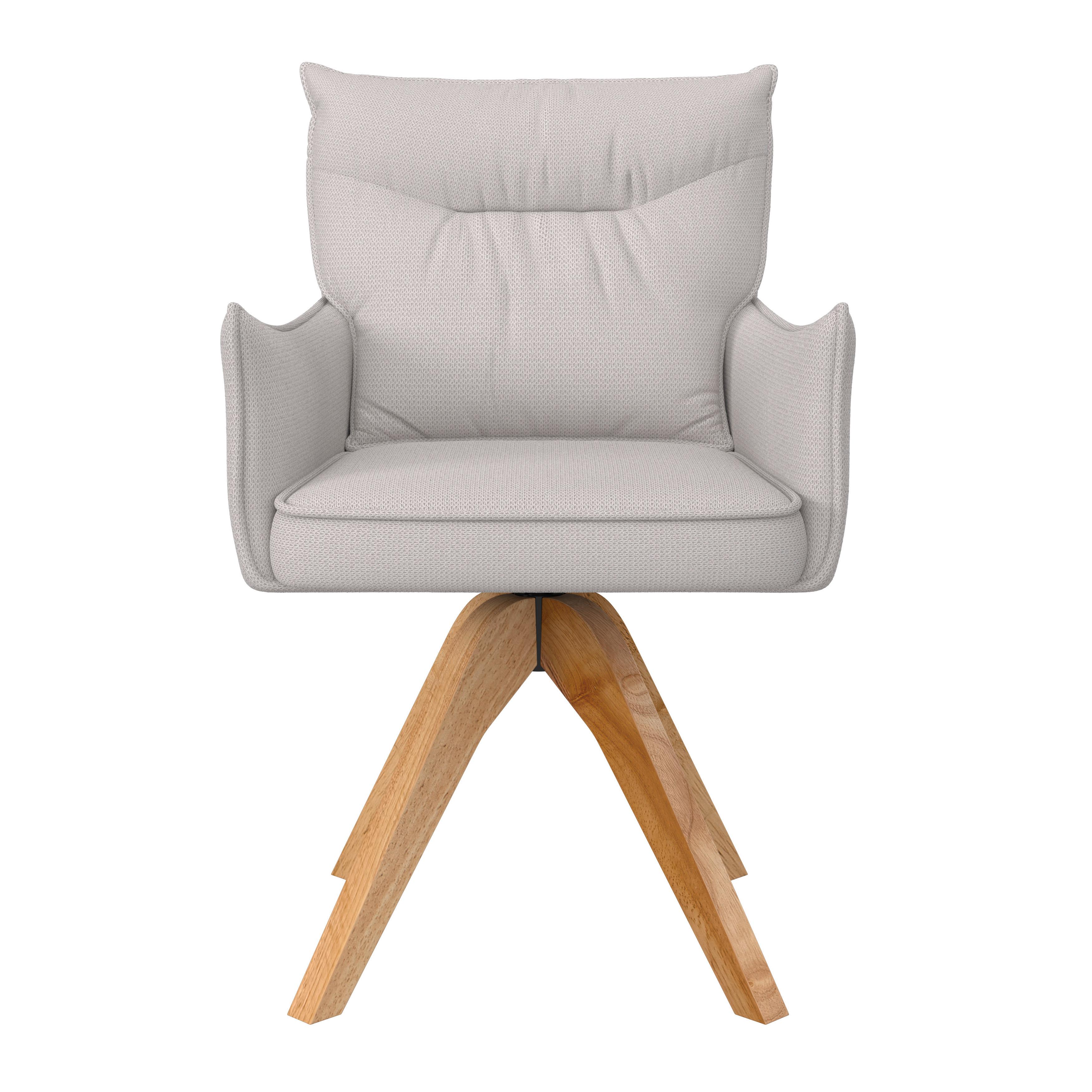 ŽIDLE S PODRUČKAMI LORELEI - světle šedá/přírodní barvy, Moderní, dřevo/textil (58/87/63cm) - Bessagi Home
