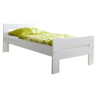 Lakovaná posteľ z masívu Bert - 90x200cm - biela, Natur, drevo (90/200cm) - MID.YOU