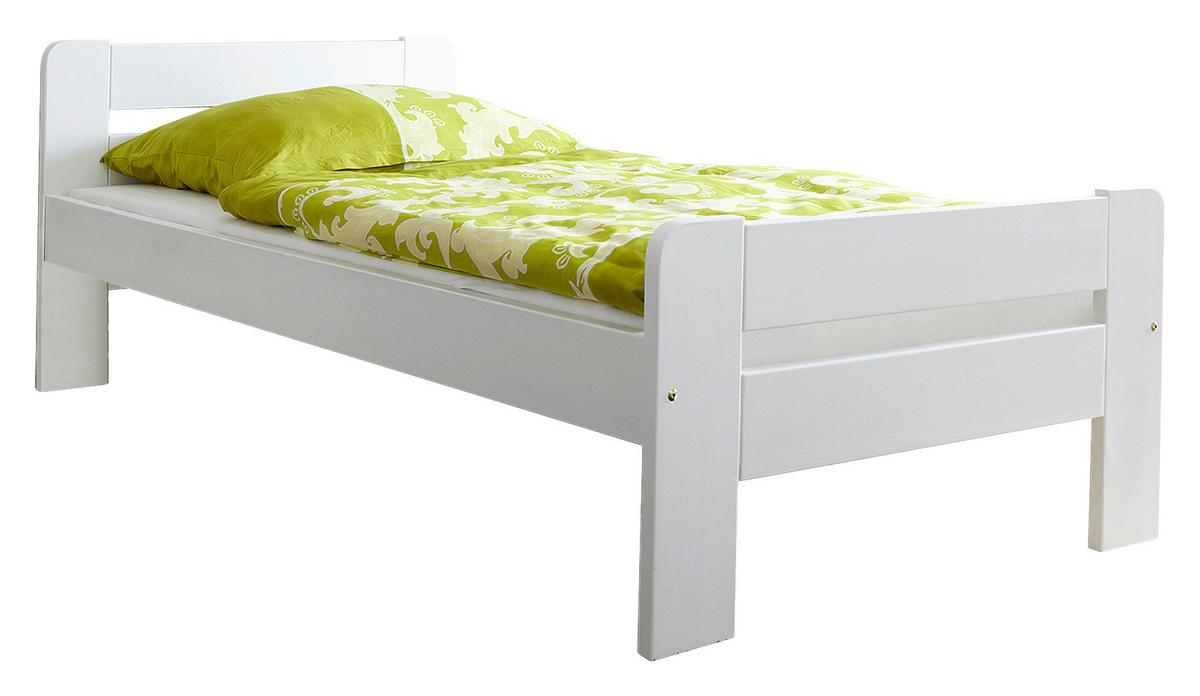 Lakovaná posteľ z masívu Bert - 90x200cm - biela, Natur, drevo (90/200cm) - MID.YOU