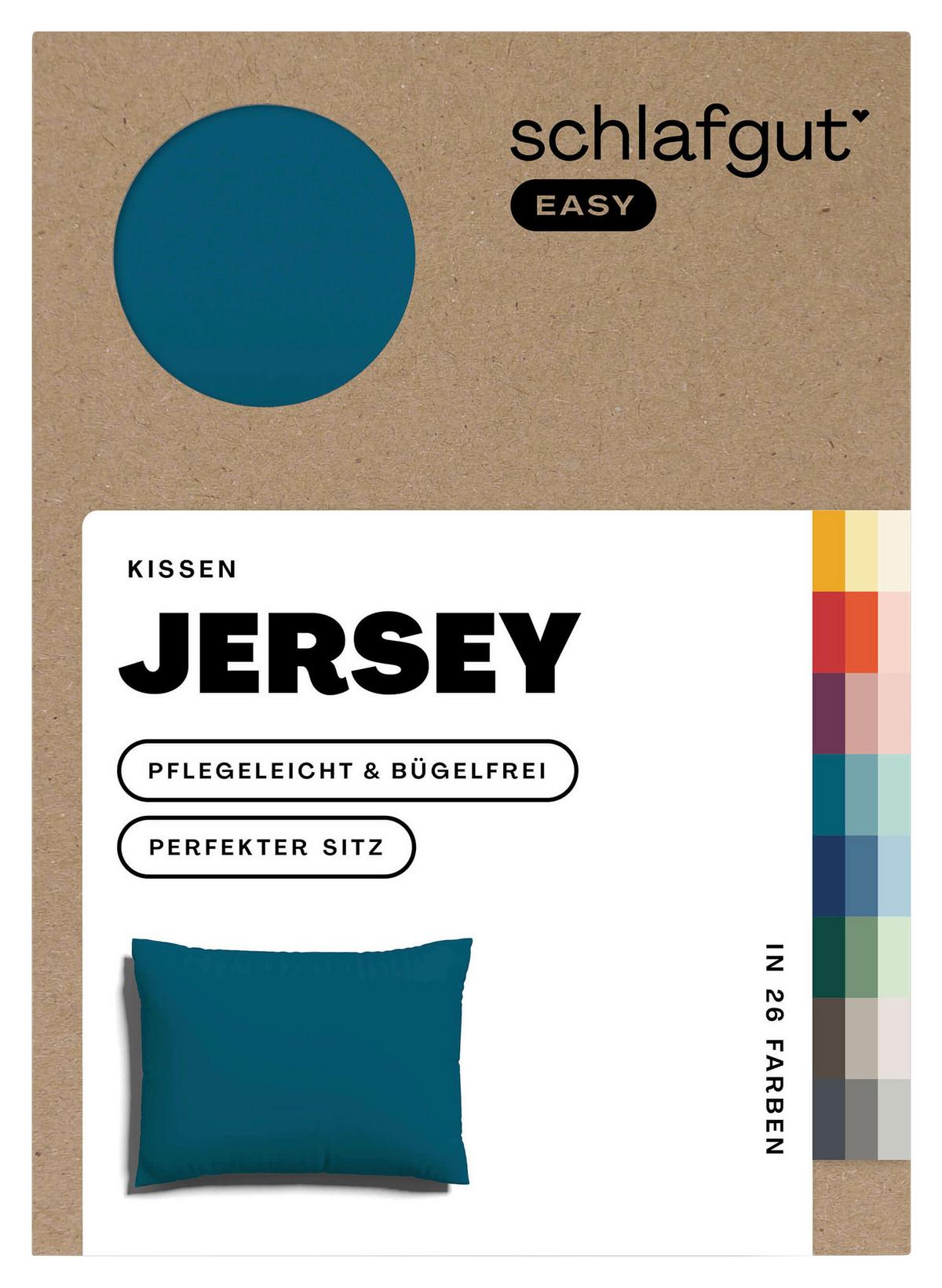 Kissenhülle Easy Jersey - Petrol, Basics, Textil (40/60cm) - Schlafgut