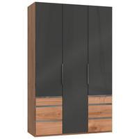 Drehtürenschrank 150cm Level, Grau/Eiche Dekor - Eichefarben/Grau, MODERN, Glas/Holzwerkstoff (150/236/58cm) - MID.YOU