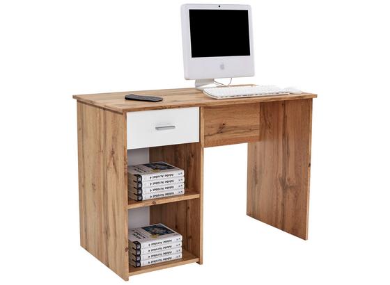 Schreibtisch Kubek 2 - Eichefarben/Weiß, MODERN, Holzwerkstoff (110/75/50cm) Schreibtisch Kubek 2 - Eichefarben/Weiß, MODERN, Holzwerkstoff (110/75/50cm)