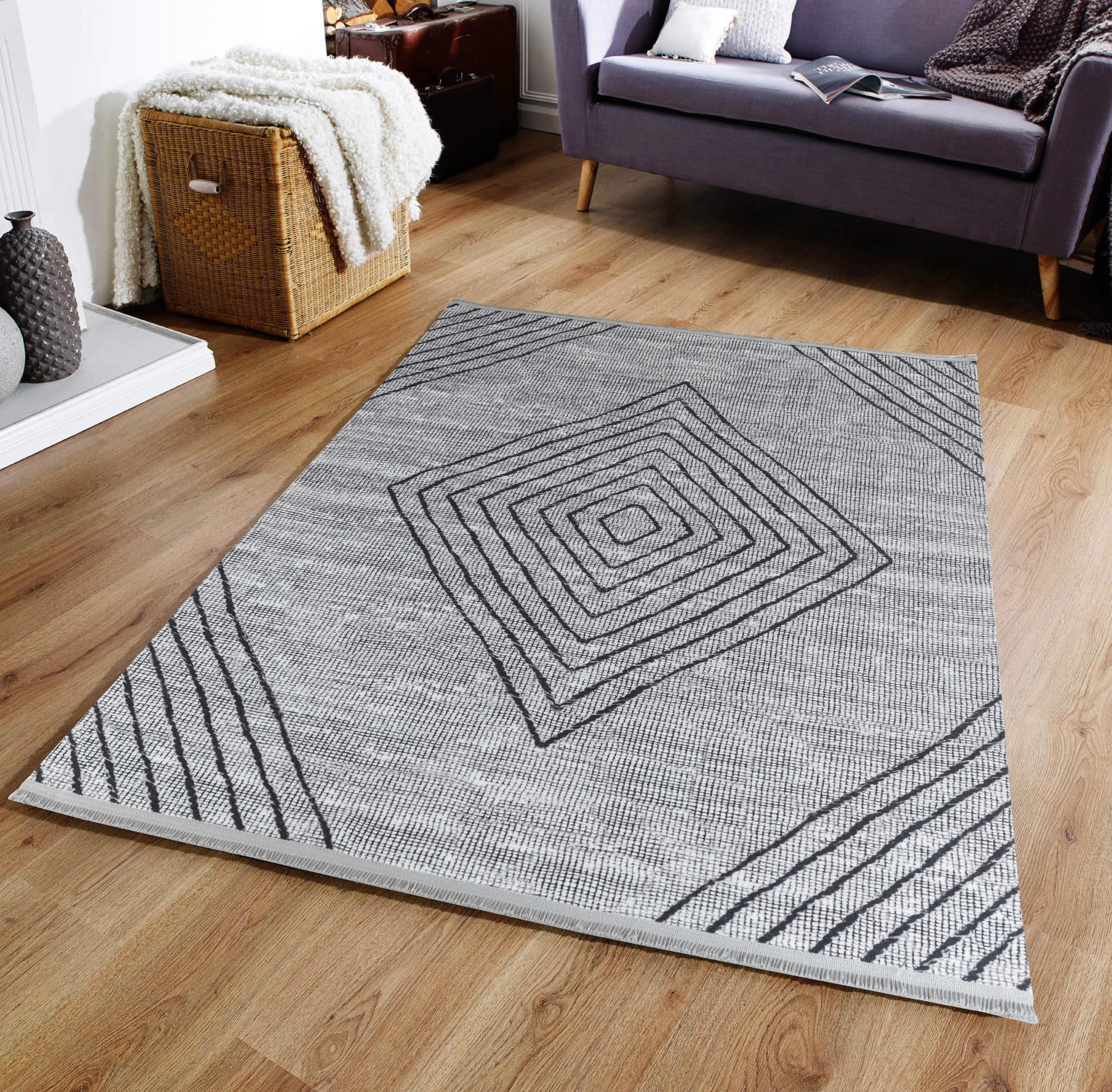 Webteppich Grau Fabius 160x230 Cm - Grau, Natur, Textil (160/230cm)