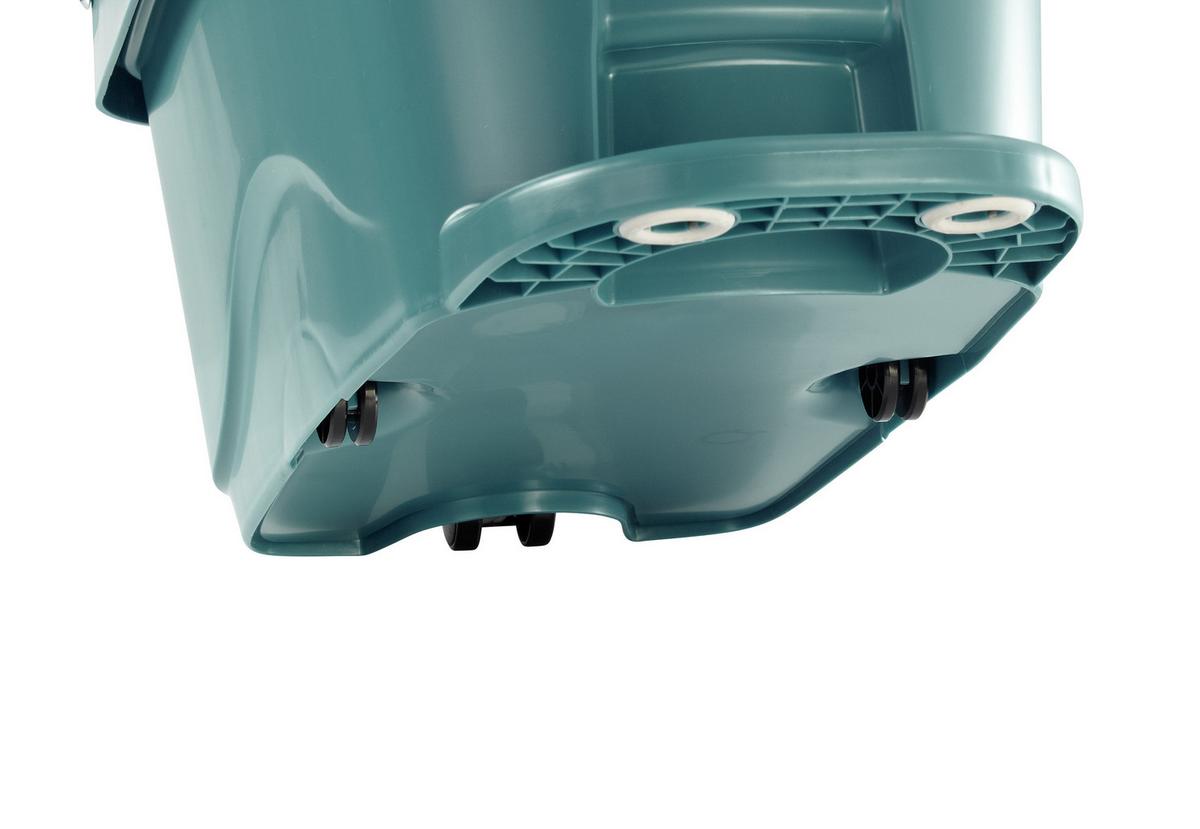 Wischtuchpresse Profi Xl Mobile, Eimer Mit Rollen - Türkis, Basics, Kunststoff (39/29/51cm) - Leifheit